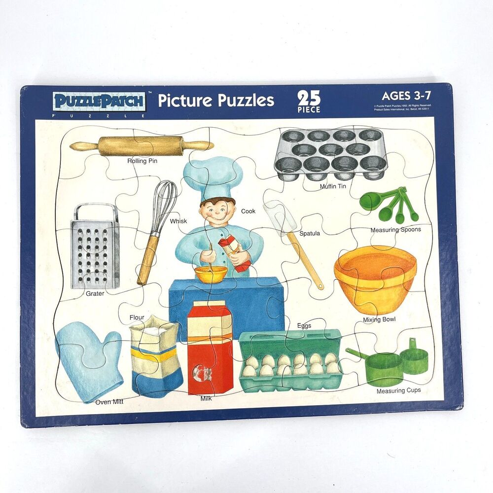 Puzzle Patch 25 Pc Tray Puzzle Vintage 1992 BAKING